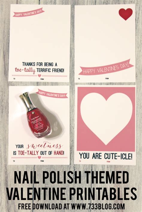 nail polish valentine printable